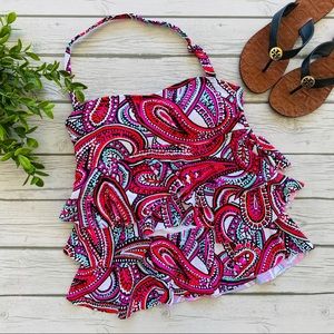 Island Escape Three-Tiered Bandeau Tankini Top 6